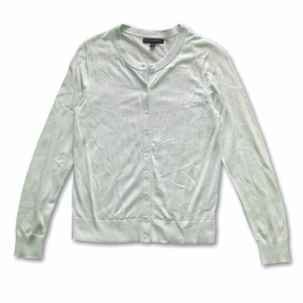 Banana Republic Cardigan Green Basic
